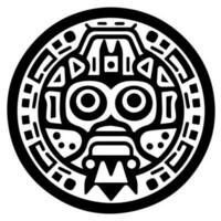 Maya aztekisch Totem tätowieren Vektor Symbol