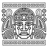 aztekisch Maya Totem tätowieren Vektor Symbol