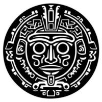 mayan aztec totem tatuering vektor ikon