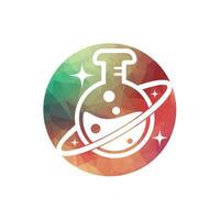 planet labb logotyp design illustration vektor planet labb logotyp