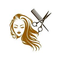 Schönheit Haar Salon Logo weiblich Mode Logo vektor