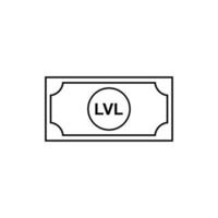 lettland valuta symbol, lettiska lats ikon, lvl tecken. vektor illustration