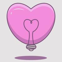 hjärtformad rosa lampa illustration vektor