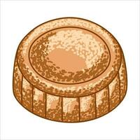 abstrakt illustration av mjöl kaka med silhuett konstnärlig konst stil 3 vektor