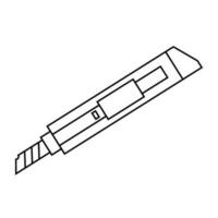Cutter Messer Symbol Vektor Illustration im Linie Ausführung auf Weiß Hintergrund