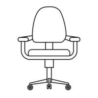 Büro Innere Mitarbeiter Exekutive niedrig zurück Stuhl Vektor Symbol Design