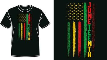 juni amerikan flagga design för t-shirt, baner, affisch, mugg, etc vektor