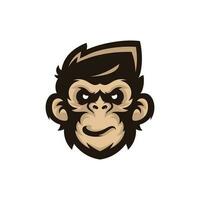 Kopf Affe Maskottchen Logo Vorlage Vektor. kreativ Affe Logo Vektor