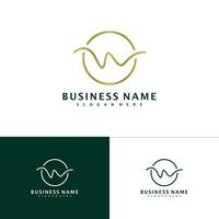 w Brief Logo Vorlage, kreativ w Logo Design Vektor