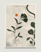abstrakter Hintergrund der botanischen Linienkunstvektorillustration mit botanischer Linienkunstszene, die für Bücherabdeckungen geeignet ist, umfasst Broschüren Flyer soziale Beiträge usw. vektor