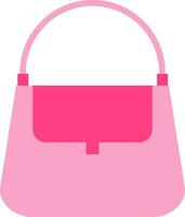 Illustration von Rosa Handtasche Symbol. vektor