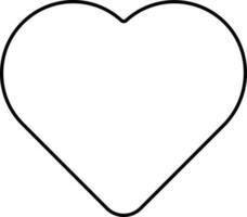 Herz Symbol oder Symbol im schwarz Linie Kunst. vektor