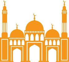 eben Illustration von Orange Moschee. vektor