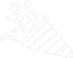 Piktogramm von Party Popper zum Feier Konzept. vektor