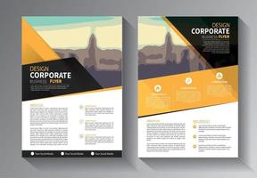 flygblad affärsmall för layout broschyr marknadsföring eller årsredovisning företag vektor