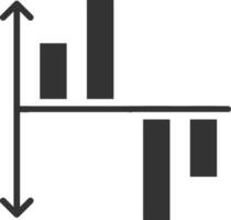 infographic Diagram ikon i svart och vit Färg. vektor