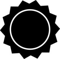 Sonne Symbol im schwarz und Weiß Farbe. vektor