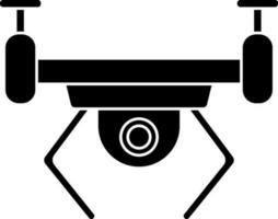 Drohne Kamera Symbol im schwarz und Weiß Farbe. vektor