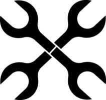 schwarz und Weiß doppelt Schlüssel Symbol oder Symbol. vektor