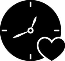 Nächstenliebe Zeit oder Uhr Symbol im eben Stil. vektor