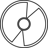 isoliert kompakt Platte CD Symbol gemacht mit Linie Schläge. vektor