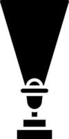 Glyphe Scheinwerfer Symbol oder Symbol. vektor