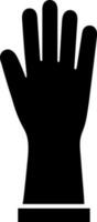 Hand Handschuhe Symbol im eben Stil. vektor