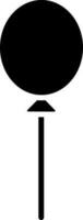 Illustration von Ballon Glyphe Symbol. vektor