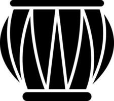 platt stil tabla ikon i svart och vit Färg. vektor