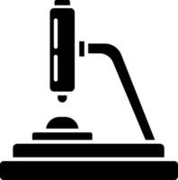 Illustration von schwarz Mikroskop Symbol auf Weiß Hintergrund. vektor
