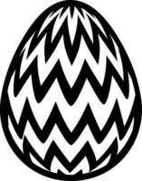schwarz und Weiß Illustration von Ostern Ei Symbol. vektor