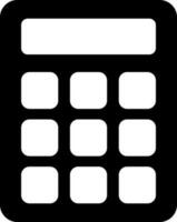 eben Stil Taschenrechner Symbol im schwarz und Weiß Farbe. vektor