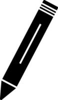 Glyphe Bleistift Symbol oder Symbol. vektor