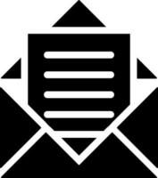 öffnen Mail oder Briefumschlag Glyphe Symbol. vektor