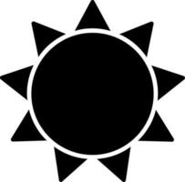 schwarz und Weiß Illustration von Sonne Symbol. vektor