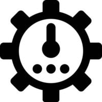 Rahmen Tachometer Symbol im eben Stil. vektor