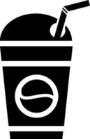 disponibel kaffe kopp ikon i svart och vit Färg. vektor