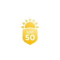 UV-Sonnenschutz SPF 50 Vektor-Symbol vektor