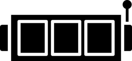 Slot Maschine Symbol im schwarz und Weiß Farbe. vektor
