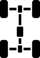 chassi ikon eller symbol i svart och vit Färg. vektor