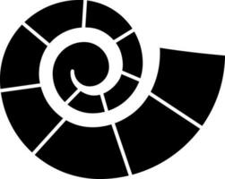 medeltida alphorn ikon i svart och vit Färg. vektor