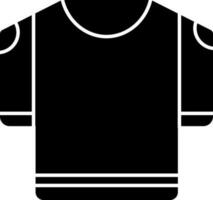 skjorta eller t-shirt ikon i svart och vit Färg. vektor