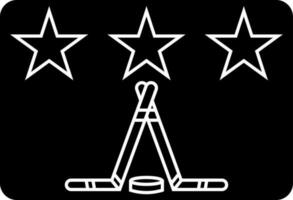 Eishockey Spiel Star Bewertung Symbol im eben Stil. vektor