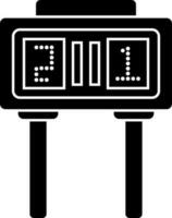 Spiel Anzeigetafel Symbol im schwarz und Weiß Farbe. vektor