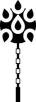 Dreschflegel mittelalterlich Symbol oder Symbol. vektor