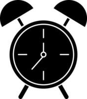 Alarm Uhr Symbol im eben Stil. vektor