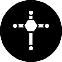 Jesus Kreuz Zeichen oder Symbol im schwarz und Weiß Farbe. vektor