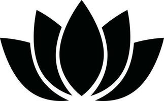 schwarz und Weiß Illustration von Lotus Blume Symbol. vektor