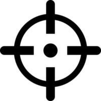 Schießen Ziel Symbol oder Symbol. vektor