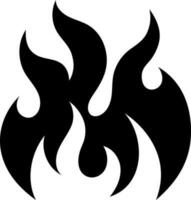 Glyphe Feuer Flamme Symbol im eben Stil. vektor